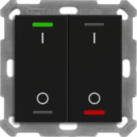 MDT Tastsensor Bussystem KNX- Unterputz schwarz matt 2-fach 4pkt RF-TAL55T206.B1
