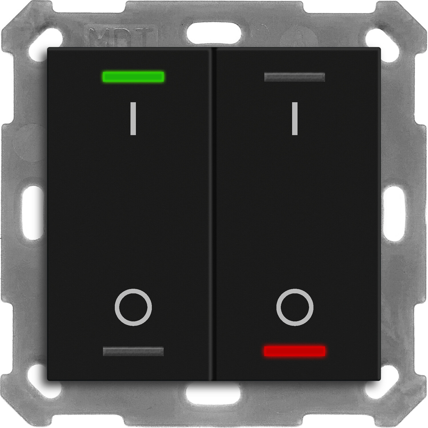 MDT MDT Tastsensor Bussystem KNX- Unterputz schwarz matt 2-fach 4pkt RF-TAL55T206.B1
