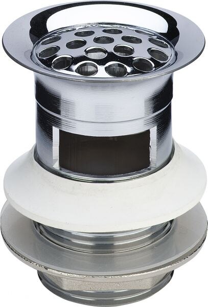 Schaftventil VIEGA 5226.1 131487 11/4"x60x70mm, mit Sieb, mit Ueberl., weiß