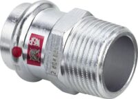 Übergangsstück PRESTABO 1111, 642013 35x11/2, aus unlegiertem Stahl mit Mehrkant+AG