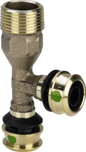 T-Stück RAXOFIX 5326.4, 647636 3/4x16x16 aus Rotguss mit SC-Contur und R-AG, pro Stück