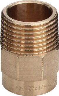 Rotguss-Übergangsnippel 94243 G 12x3/8, pro Stück