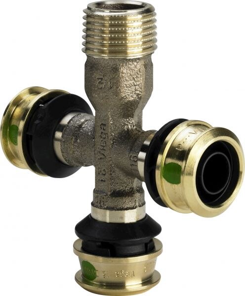Kreuzstück RAXOFIX 5318.9, 647650 1/2x16 aus Rotguss mit SC-Contur und R-AG, pro Stück