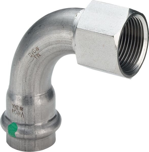 Bogen SANPRESS INOX 90Grad 2314.5 437107 18x3/4", IG, aus nichtrostendem Stahl