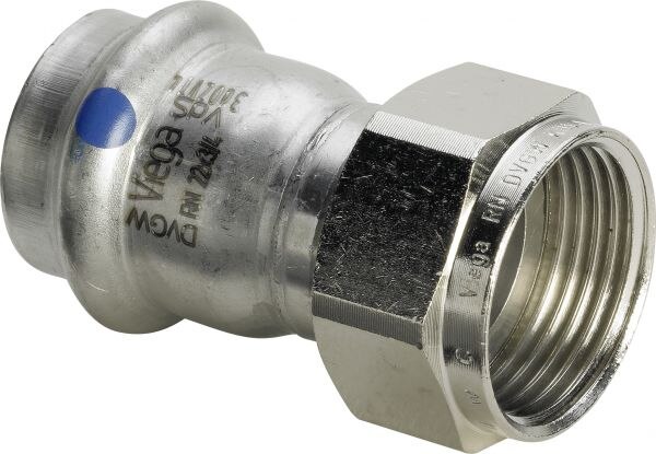 Viega Verschraubung mit SC Sanpress Inox in 2363LF in LABS-frei in 42mm x G1 3/4