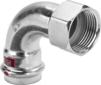 Viega Bogen 90 Grad mit SC Prestabo 1114.5 in 22mm x Rp1/2 Stahl verzinkt