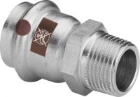 Bild vom Produkt: VIEGA Übergangsstück mit SC Temponox 1711 in 15mmxR1/2 Stahl nichtrostend