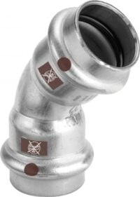 Viega Bogen TEMPONOX 1726 IxI, 18mm, 45 Grad, Stahl nichtrostend