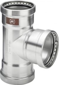 Viega T-Stück mit SC Temponox XL 1718XL in 88,9x35x88,9mm Stahl nichtrostend