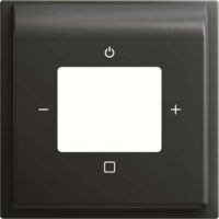 Busch-Jaeger Zentralplatte Radio 1-fach schwarz 8252-775-101 Klemmbef mit Aufdruck