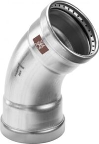 Viega Bogen TEMPONOX XL 1726XL IxI, 76,1mm, 45 Grad, Stahl nichtrostend