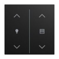 Busch-Jaeger Tastwippe KNX free@home schwarz LFDW/A.2.55.11-915 matt Kunststoff Thermopl 2-fach