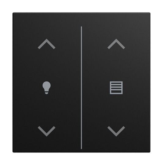 Busch-Jaeger Busch-Jaeger Tastwippe KNX free@home schwarz LFDW/A.2.55.11-915 matt Kunststoff Thermopl 2-fach