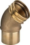 Viega Bogen 45 Grad mit SC Sanpress 2226.1LF in LABS-frei in 54mm Rotguss