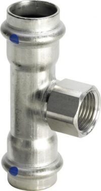 Viega T-Stück mit SC Sanpress Inox 2317.2LF in LABS-frei in 15mmxRp1/2x15mm
