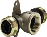 Wd Scheiben-T-Stück RAXOFIX 5325.8, 647704 20x1/2x20mm, aus Rotguss mit SC-Contur und AG, pro Stück