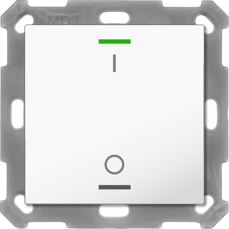 MDT MDT Tastsensor Bussystem KNX- Unterputz reinweiß glänzend 1-fach 2pkt RF-TAL55T102.B1