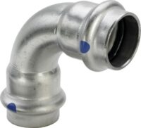 Viega Bogen 90 Grad mit SC Sanpress Inox 2316LF in LABS-frei in 18mm