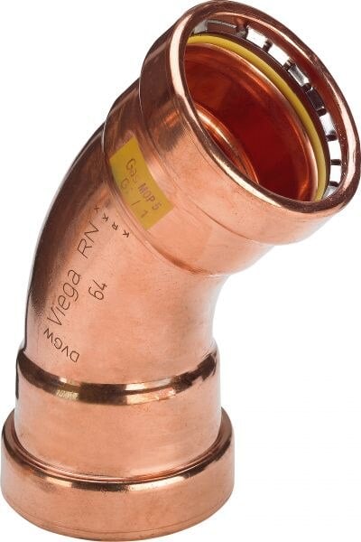 Bogen PROFIPRESS-G 2626XL 64,0mm 45 Grad 577957, aus Kupfer, für Gas