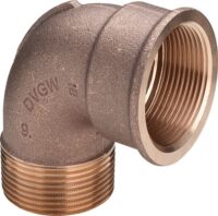Rotguss-Winkel 3092 1/4" 90 Grad, mit 1 Muffe, DVGW
