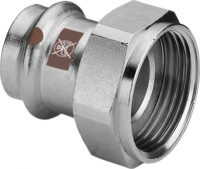 Viega Verschraubung mit SC Temponox 1763 in 18mmxG1 Stahl nichtrostend