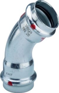 Bogen PRESTABO 45 Grad 1126, 558314 42mm, aus unlegiertem Stahl