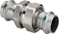 Verschraubung SANPRESS INOX 2360 437381 15mm, flachdichtend, aus nichtrostendem Stahl