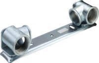Gaszaehler-Platte VIEGA G2325.1, 531560 11/2",f Zweistutzen Grundplatte verzinkt