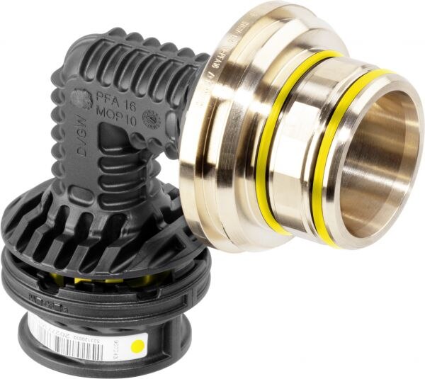 Viega Viega Bogen 90 Grad mit SC Geopress 9794G in 63mm Kunststoff für Gas