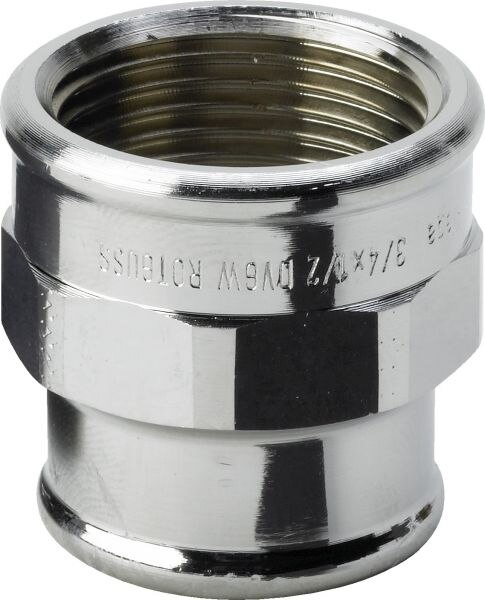 Rotguss Muffe 3240 3/4x1/2" verchromt, reduziert