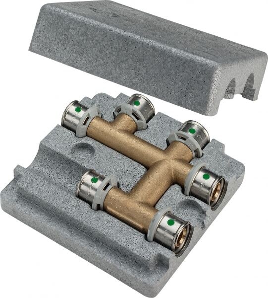 Viega Kreuzungs-T-Stück VIEGA 2149 409296 20x16x20mm mit Pressanschl messing