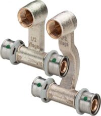 Sockelleisten Hz-Anschluss Stck VIEGA 2173 409340, 20x1/2" Messing vernickelt