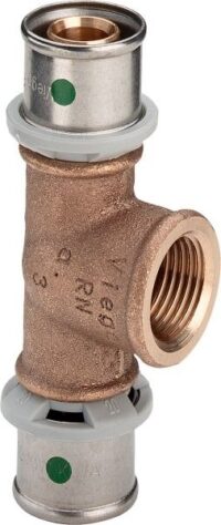 Rotguss-T-Stück SANFIX-P 2117, 566555 32x3/4x32mm, aus Rotguss, mit IG
