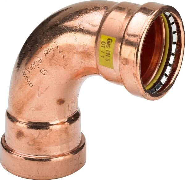 Bogen PROFIPRESS-G 2616XL 64,0mm 90 Grad 577919, aus Kupfer, für Gas