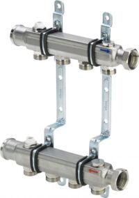 Bild vom Produkt: Verteiler RAXOFIX 1078 586225 2 Heizkreise, Edelstahl p.Stueck
