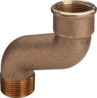 Rotguss-Etagenbogen Nr.3004 1" mit I/A-Gewinde, DVGW