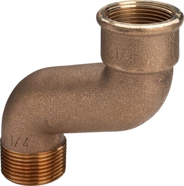 Rotguss-Etagenbogen Nr.3004 1" mit I/A-Gewinde, DVGW