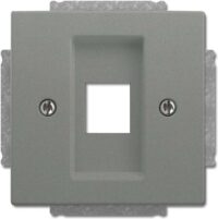 Busch-Jaeger Zentralplatte Mod-Jack 1-fach solo 2561-803 grau Schraubbefestigung