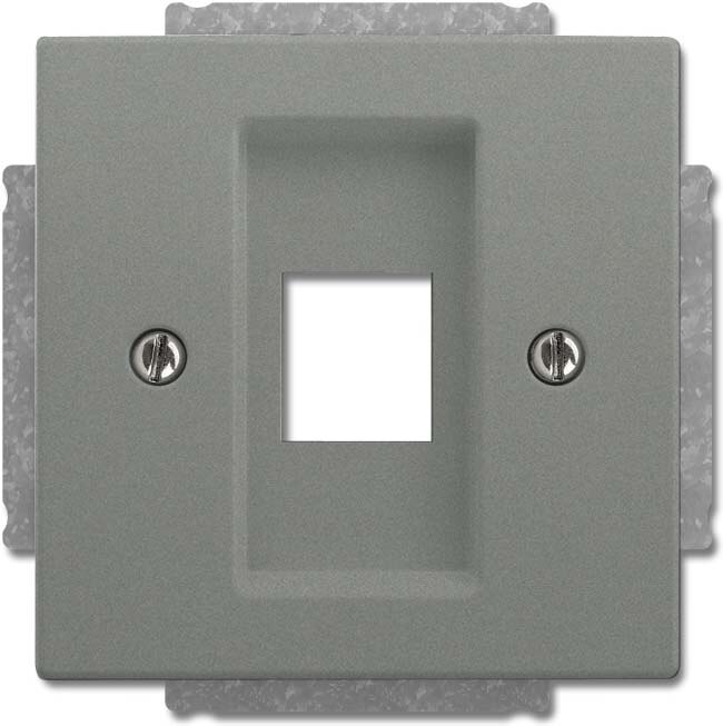 Busch-Jaeger Busch-Jaeger Zentralplatte Mod-Jack 1-fach solo 2561-803 grau Schraubbefestigung