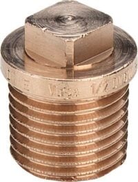 Viega Stopfen 3290 mit Vierkant und Rand in R1/8 Rotguss
