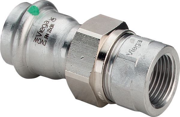 Verschraubung SANPRESS INOX 2362 437480 18x3/4, IG, flachdichtend, a nichtrostendem Stahl