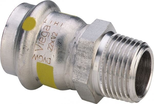 Übergangsstück SANPRESS INOX G 0211 42x11/2 486815 mit Mehrkant und AG Edelstahl