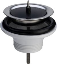 Spueltisch-Ventil VIEGA 7122K 109516 11/2"x80 mit Haken, Hoehe 40mm, Kunststoff