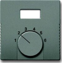 Busch-Jaeger Zentralplatte Raumtemp grau solo 1794 TA-803 metallic austb Symb