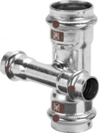 Viega Kreuzstück mit SC Temponox 1748 in 18x15mm Stahl nichtrostend