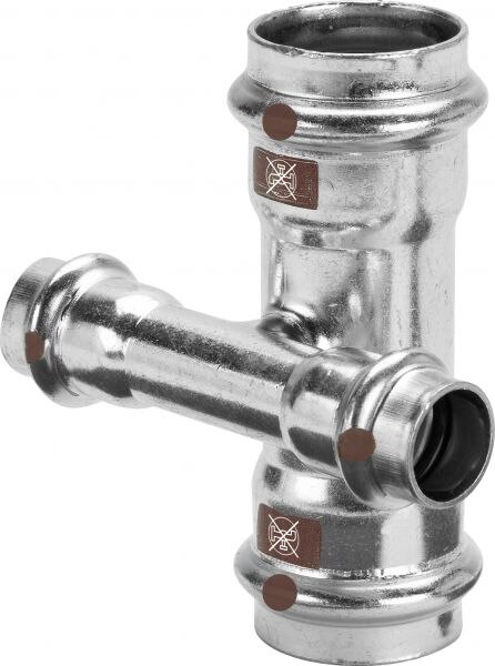 Viega Kreuzstück mit SC Temponox 1748 in 18x15mm Stahl nichtrostend