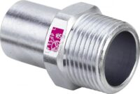 Einsteckstück PRESTABO 1111.1, 642051 18x1/2, aus unlegiertem Stahl mit Mehrkant+AG