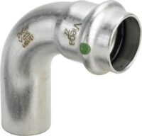 Bild vom Produkt: Bogen SANPRESS INOX 90 Gr. 2316.1 435707 15mm, IxA, aus nichtrostendem Stahl