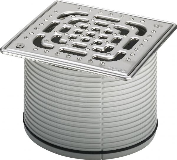 Viega Aufsatz VIEGA 4933.7, 560775 150x150mm mit ES-Rahmen, gezog Es Rost