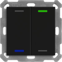 MDT Tastsensor Bussystem KNX- Unterputz schwarz matt 2-fach 4pkt RF-TAL55T206.01